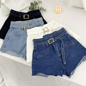 Džinsi ar jostu un augstu vidukli