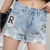 Moderni sieviešu šorti ar dekoratīviem akmeņiem