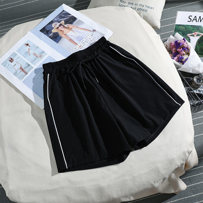 Pantaloni scurți casual de damă, cu margini și cravate