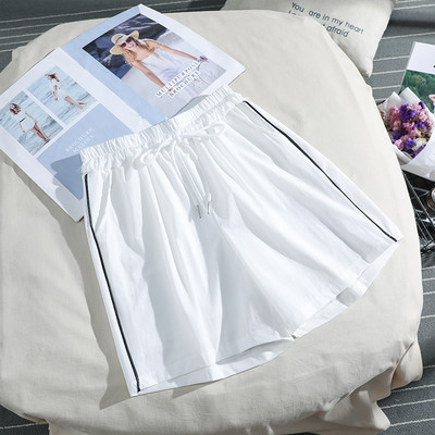 Pantaloni scurți casual de damă, cu margini și cravate