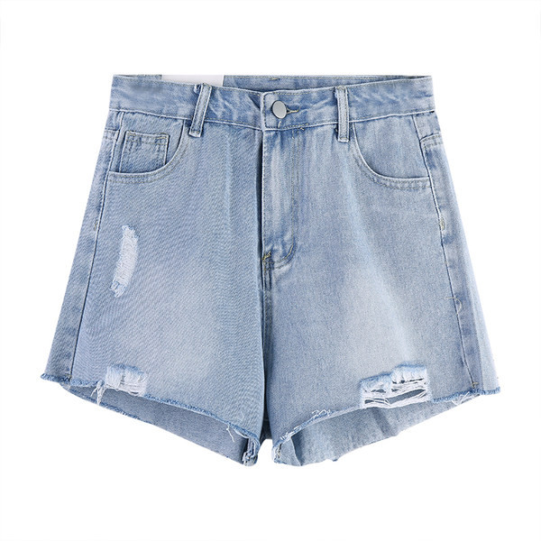 Blugi scurti cu buzunare si motive rupte - pentru femei