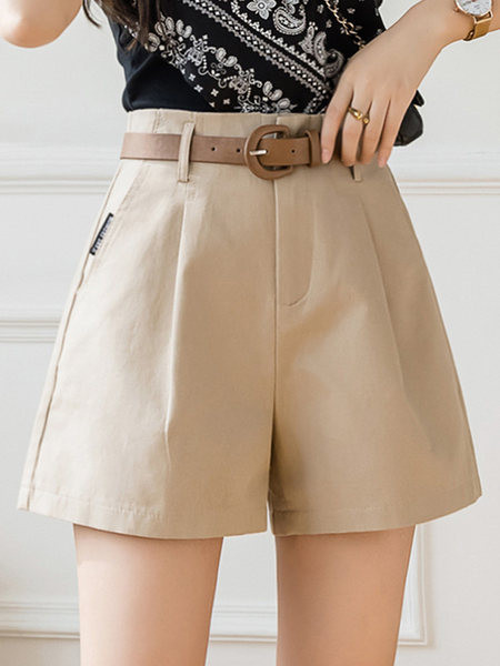 Къси дамски панталони с колан 