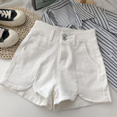 Къси дамски панталони с джобове-широк модел