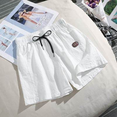 Pantaloni scurti de dama cu cravate model uni