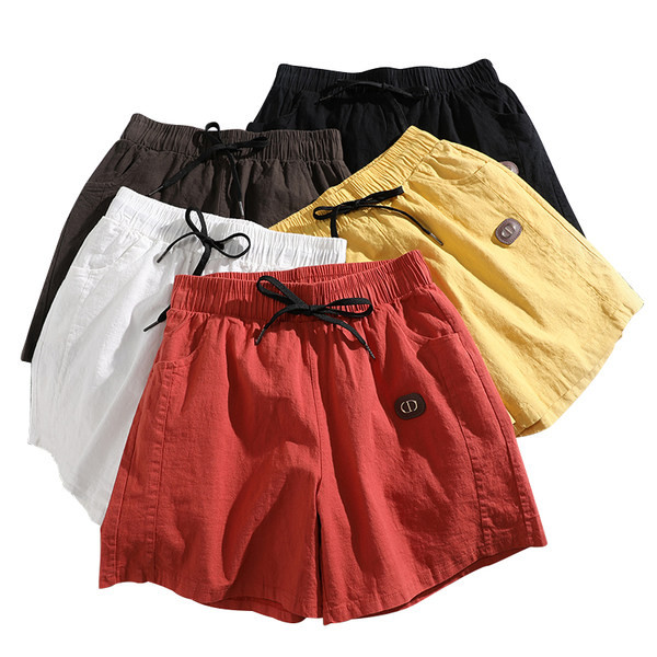 Pantaloni scurti de dama cu cravate model uni