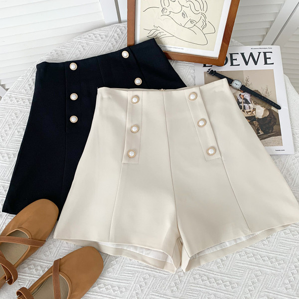 Model nou de pantaloni scurti de dama cu nasturi in mai multe culori