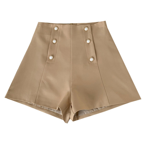 Model nou de pantaloni scurti de dama cu nasturi in mai multe culori