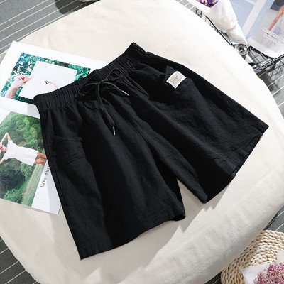 Pantaloni scurți casual de damă cu cravate și buzunare