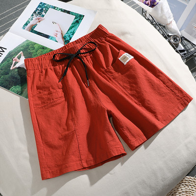 Pantaloni scurți casual de damă cu cravate și buzunare