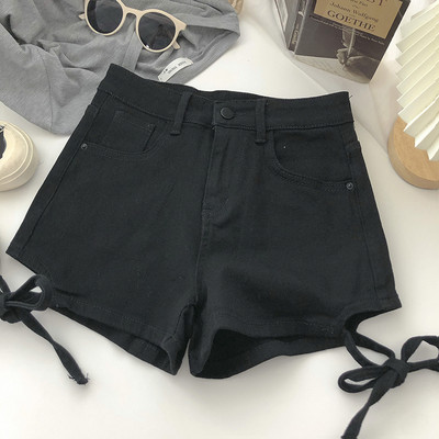 Džinsu šorti ar saitēm un kabatām