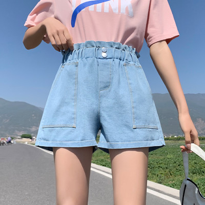 Ikdienas sieviešu šortu plats modelis ar kabatām