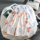 Ежедневни дамски къси панталони с висока талия и връзки