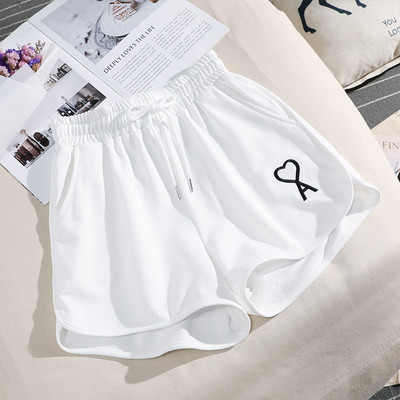 Pantaloni scurti de dama cu broderie si cravate