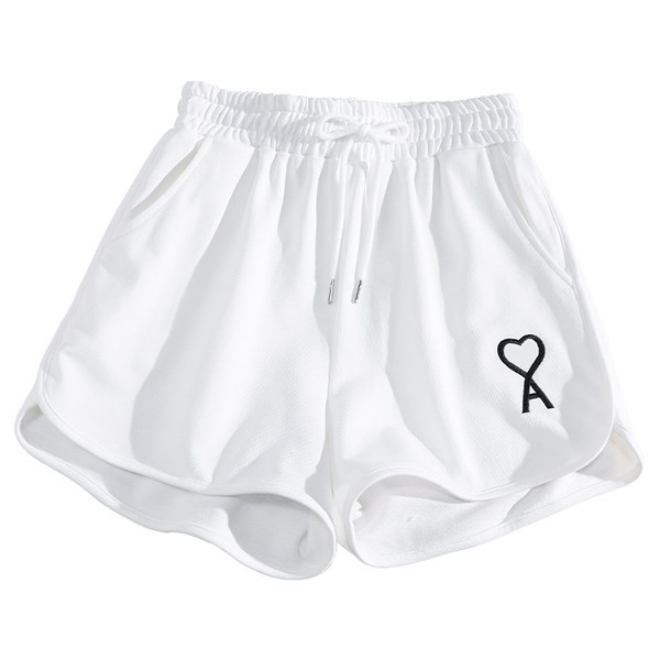 Pantaloni scurti de dama cu broderie si cravate