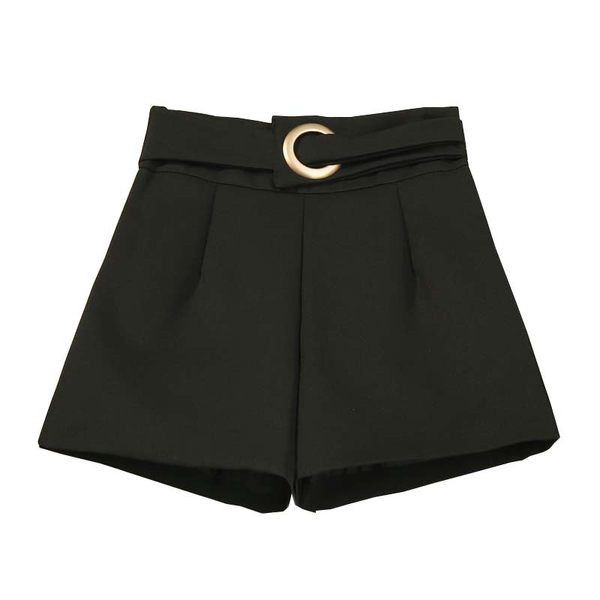 Sieviešu šorti ar metāla apdari un augstu vidukli