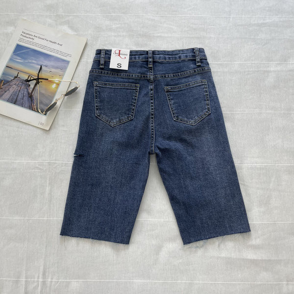 Blugi de dama cu talie inalta si lungime 3/4