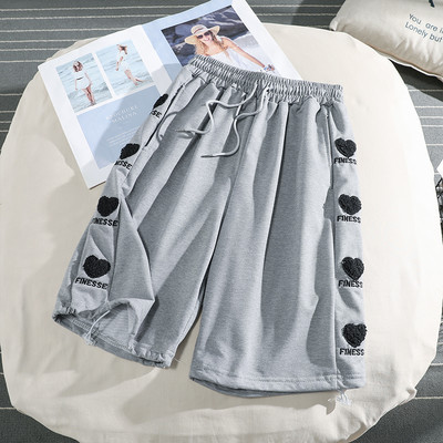 Pantaloni sport dama cu cravate si broderii