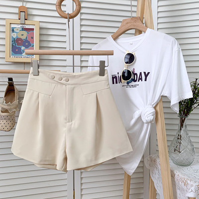 Jauna modeļa platas sieviešu bikses ar pogām