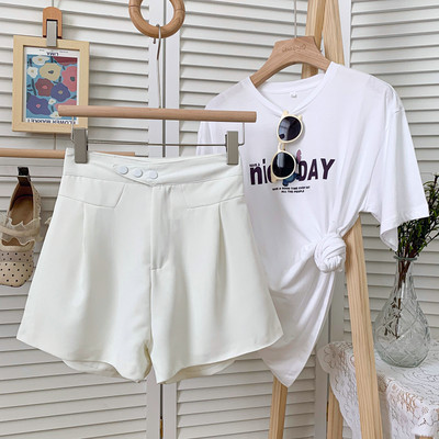 Jauna modeļa platas sieviešu bikses ar pogām