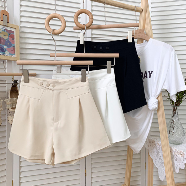 Jauna modeļa platas sieviešu bikses ar pogām