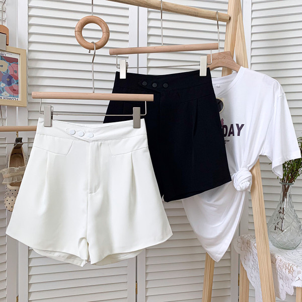 Jauna modeļa platas sieviešu bikses ar pogām