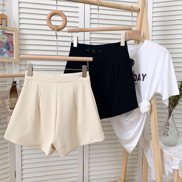 Jauna modeļa platas sieviešu bikses ar pogām