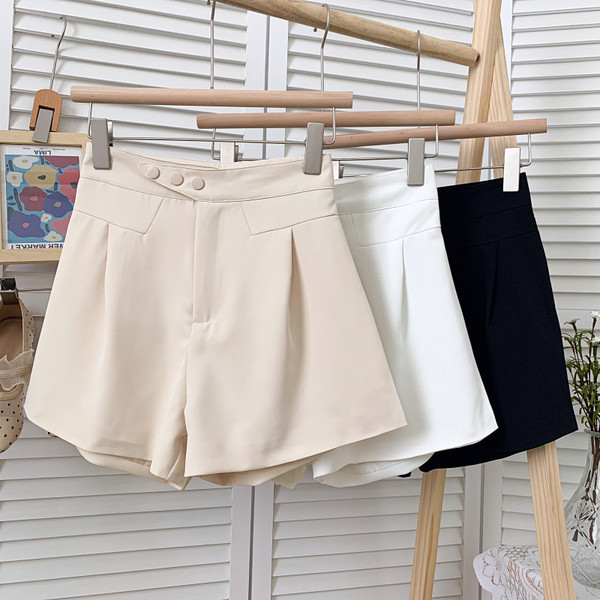 Jauna modeļa platas sieviešu bikses ar pogām