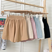 Jauna modeļa vasaras platas sieviešu bikses ar elastīgu jostasvietu