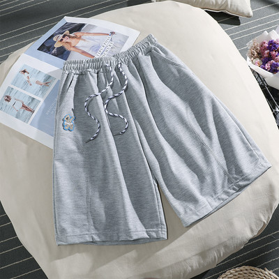 Pantaloni sport de dama cu talie inalta si cravate