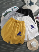 Pantaloni sport dama lungime 3/4 cu inscriptie si cravate