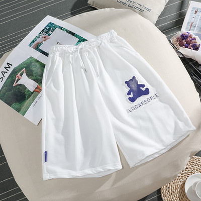 Pantaloni sport dama lungime 3/4 cu inscriptie si cravate