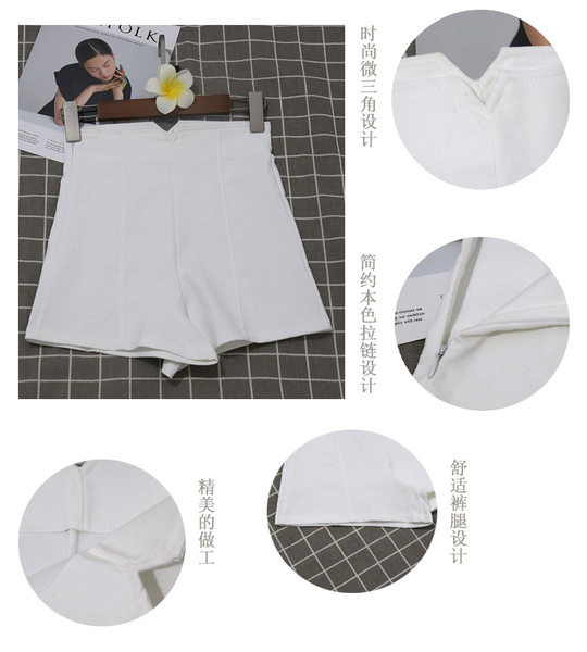 Sieviešu šorti ar augstu vidukli - tīrs modelis