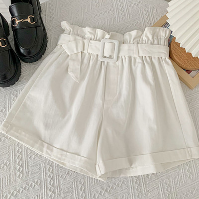 Pantaloni scurți moderni cu curea și talie înaltă - mai multe culori