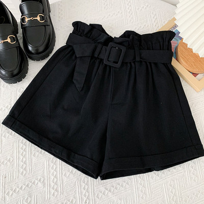 Pantaloni scurți moderni cu curea și talie înaltă - mai multe culori