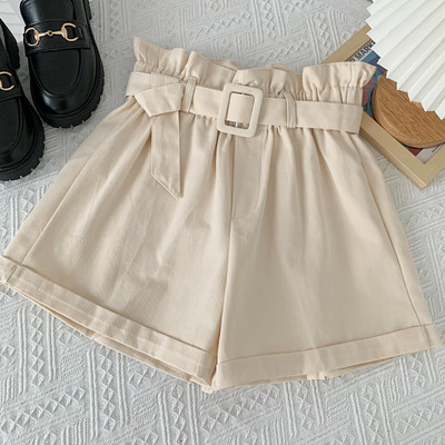 Pantaloni scurți moderni cu curea și talie înaltă - mai multe culori