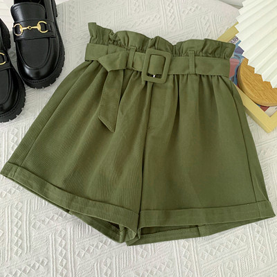 Pantaloni scurți moderni cu curea și talie înaltă - mai multe culori