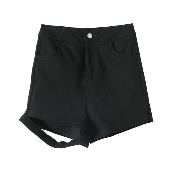 Sieviešu vasaras šorti ar saplēstiem motīviem un augstu vidukli