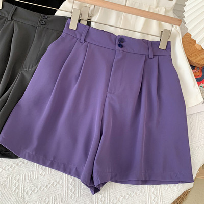 Pantaloni scurți de vară de damă cu talie înaltă