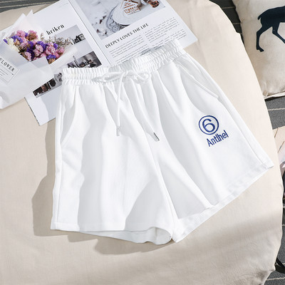 Sieviešu sporta šorti vienkāršs modelis ar izšuvumu