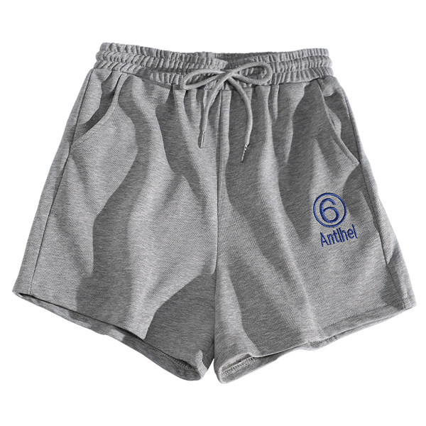 Sieviešu sporta šorti vienkāršs modelis ar izšuvumu