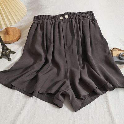 Pantaloni scurti de dama cu talie elastica si nasturi