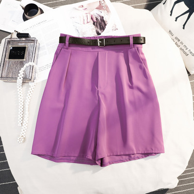 Pantaloni eleganti de dama, lungime 3/4, cu talie inalta