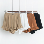 Pantaloni scurți de damă cu talie înaltă - patru culori