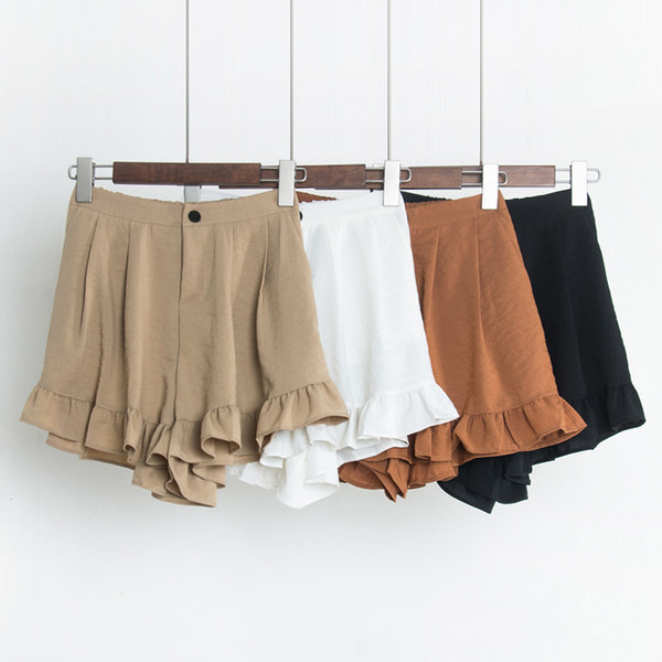 Pantaloni scurți de damă cu talie înaltă - patru culori