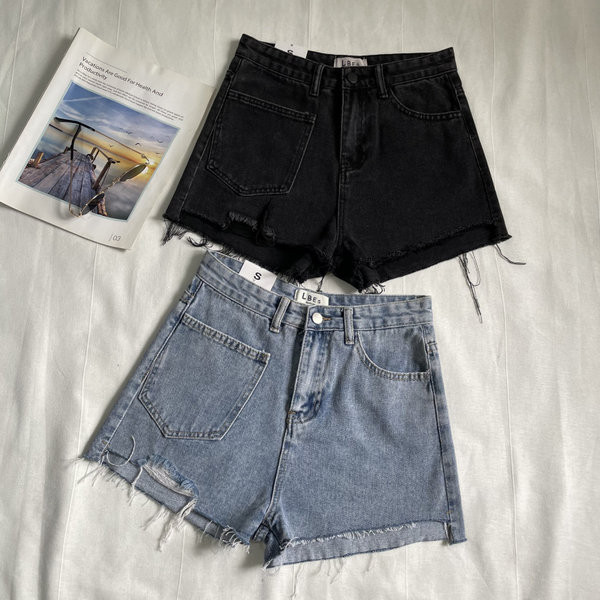 Blugi moderni scurti cu buzunare - pentru femei