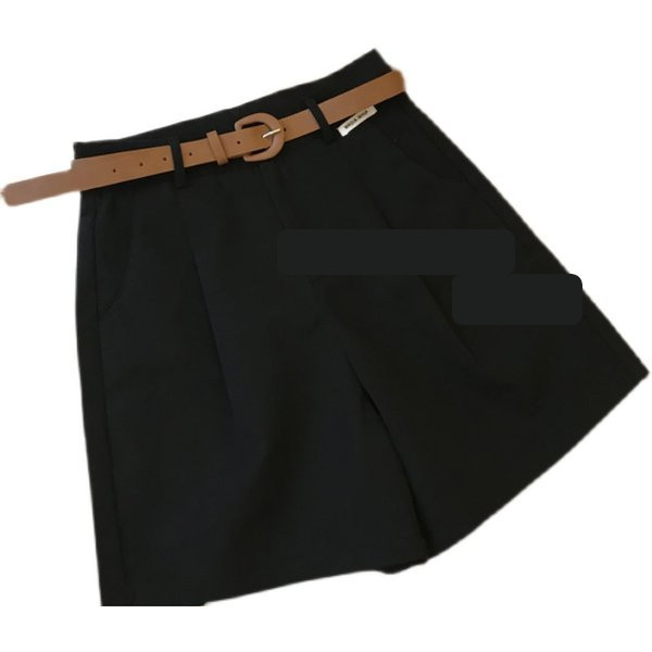 Sieviešu stilīgi šorti ar augstu vidukli un jostu