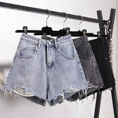 Дамски ежедневни дънкови панталони с разкъсани мотиви