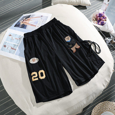 Ежедневни дамски панталони 3/4 дължина с апликация