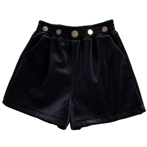 Pantaloni scurți eleganti de damă, cu nasturi și buzunare