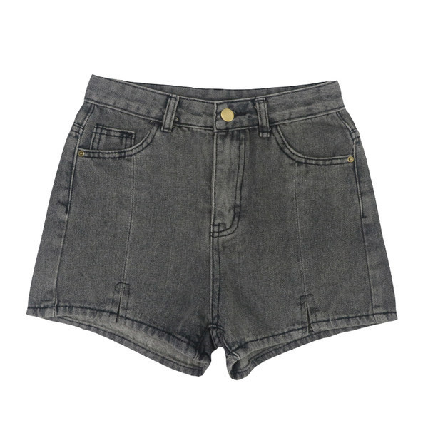 Дамски деним ежедневни къси панталони с висока талия